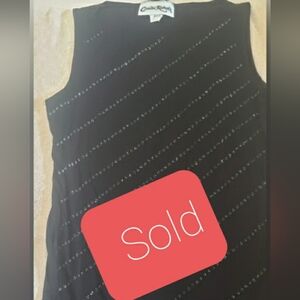 Claudia richards sleeveless black blouse  USED